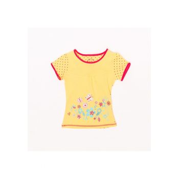 Tricou cu broderie - fete - GTJM4264
