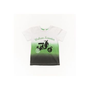 Tricou model scuter copii - din bumbac - 23320 - Verde -