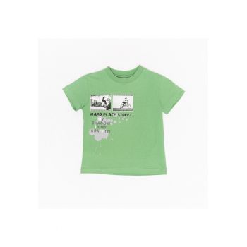 Tricou pentru baieti - Graffiti - verde - 23310