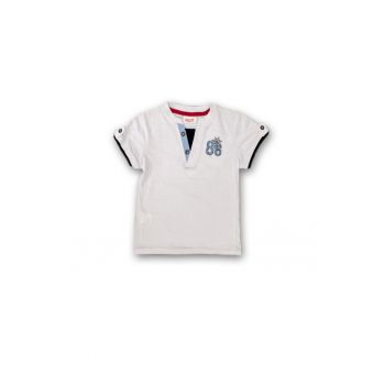 Tricou tip camasa baieti - din bumbac - 21330