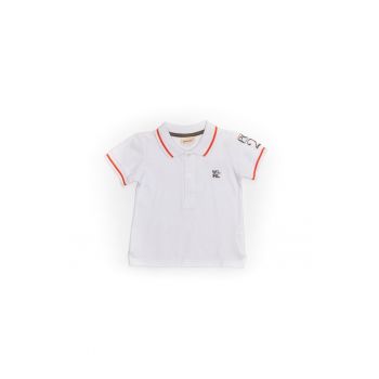 Tricou tip polo copii - 52130-1 - Alb -