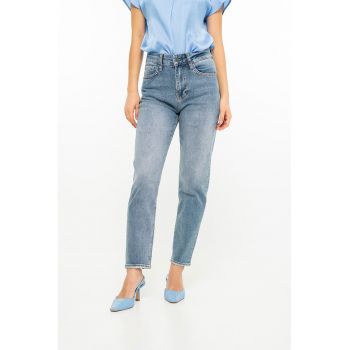 Blugi mom fit cu talie inalta Flavia