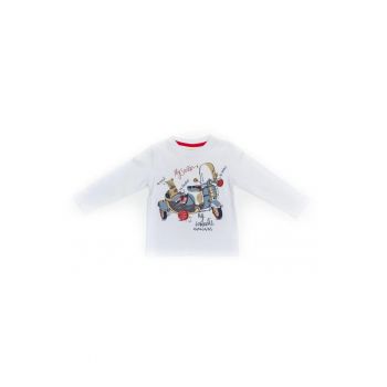 Bluza bebelusi - Wooloo Mooloo - din bumbac - alba - 23730 - 92 cm - Alb