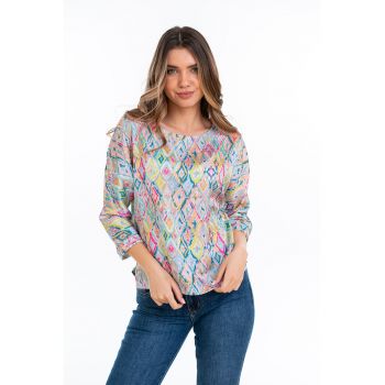 Bluza lejera cu decolteu rotund