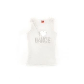 Bluza - tip maiou - fete - TVK8450A - Alb -