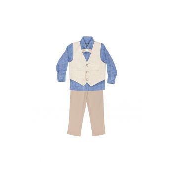 Costum elegant baieti -  4 piese - cu vesta - MY-5127