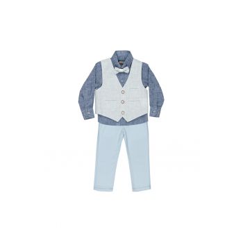 Costum elegant baieti -  4 piese - cu vesta - MY-5127