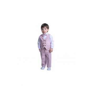 Costum elegant baieti -  4 piese - cu vesta - MY-5140