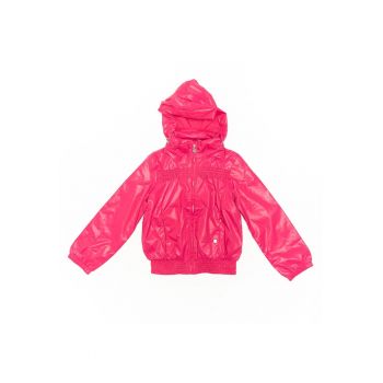 Geaca cu gluga -  inchidere fermoar - fucsia - 40444