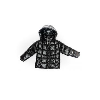 Geaca groasa copii -  cu gluga - neagra - 40834