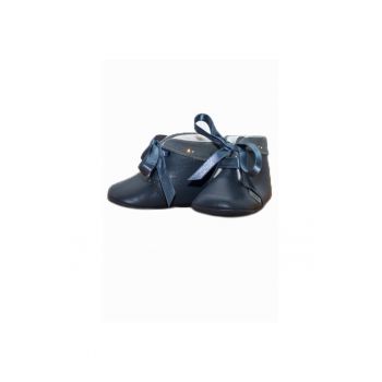 Ghete bebelusi din piele -  neimblanite - 50738-007 - 18 - Bleumarin