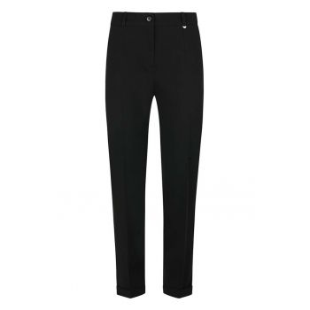 Pantaloni chino conici cu pliu frontal