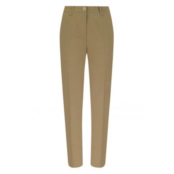 Pantaloni Chino cu croiala conica si pliu frontal