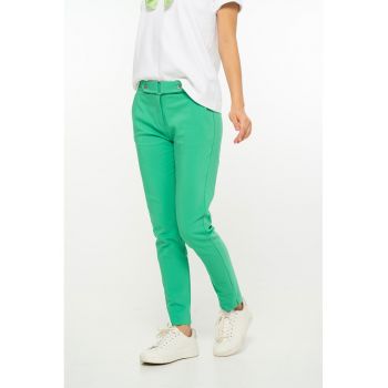 Pantaloni crop cu buzunare oblice Yrina
