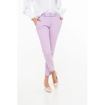 Pantaloni crop cu buzunare oblice Yrina