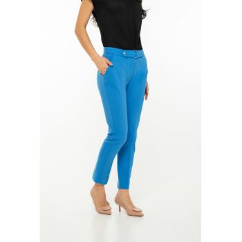 Pantaloni crop cu buzunare oblice Yrina