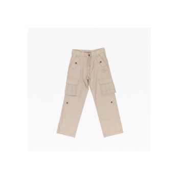 Pantaloni cu buzunare - baieti -  32322-2 - Crem -