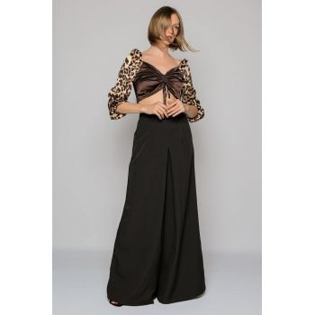 Pantaloni cu croiala ampla - Negru