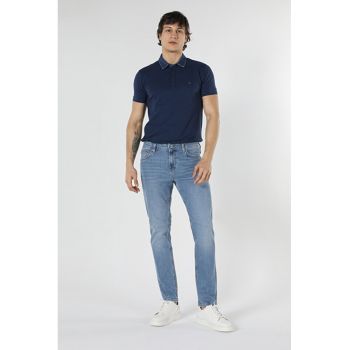 Pantaloni De Barbati Albastru Straight Fit 044 KARL.