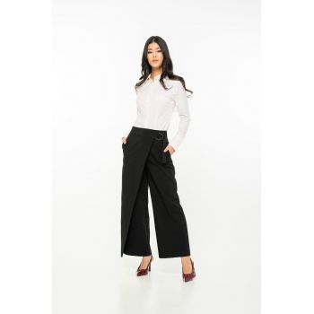 Pantaloni relaxed fit din amestec de bumbac