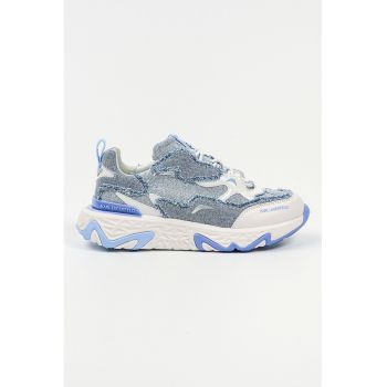 Pantofi sport cu segmente din denim