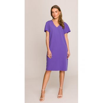 Rochie cu croiala lejera -  Violet -