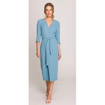 Rochie cu model petrecut -  Albastru-