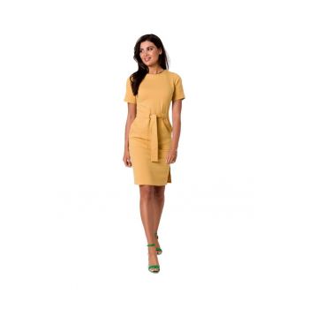 Rochie din bumbac cu brau -