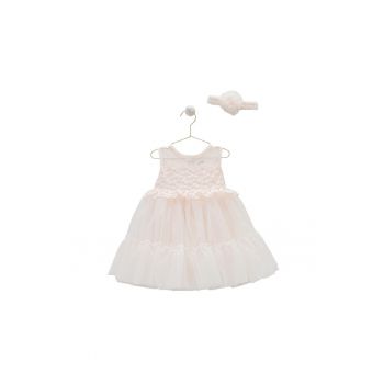 Rochita Eleganta cu Tulle -  pentru Fetite - Bentita Asortata - ELB7901