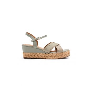 Sandale din piele cu talpa wedge Gilsum