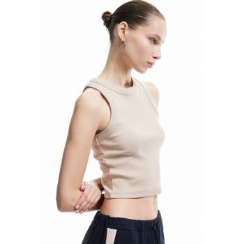 Top crop cu aspect striat