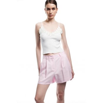 Top crop cu decolteu in V