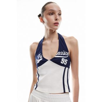 Top cu decolteu halter
