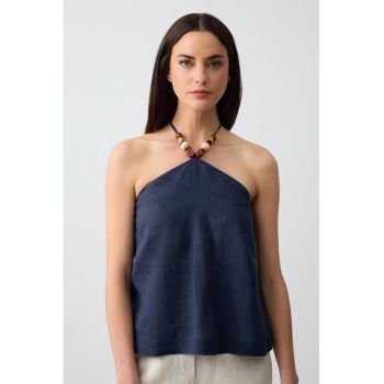 Top halter din in
