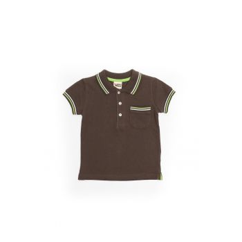 Tricou cu buzunar baieti - 20340-3 - Maro -