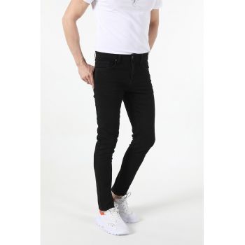 Blugi slim fit cu talie joasa