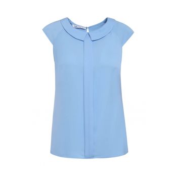 Bluza cu decolteu Peter-Pan si maneci tip aripioara