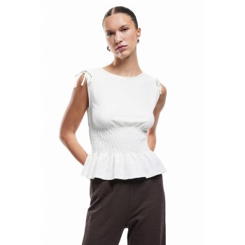 Bluza cu segment elastic - fara maneci