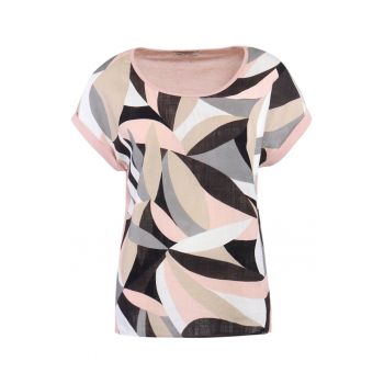Bluza din amestec de viscoza si in cu imprimeu abstract