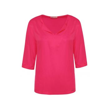 Bluza din viscoza cu decolteu in V
