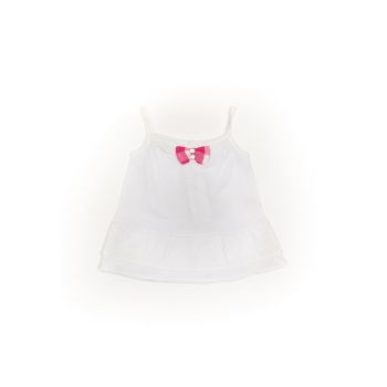 Bluza fara maneci bebe -  cu volanase - 17215 - Alb -