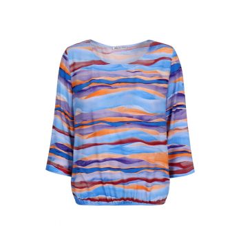 Bluza lejera cu model abstract