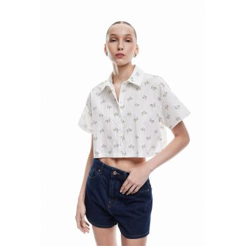 Camasa crop cu model floral