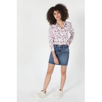 Camasa Cu Maneca Lunga De Dama Multicolor Slim Fit