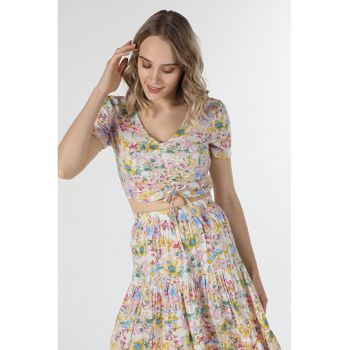 Camasa Cu Maneca Scurta De Dama Multicolor Slim Fit