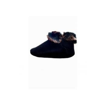 Cizmulite bebelusi din piele intoarsa -  50773-009 - 17 - Negru