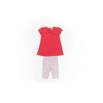 Compleu cu tricou si colanti -  rosu - 41235