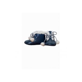 Ghetute bebelusi cu blanita -  din piele - 50782-007 - 16 - Bleumarin