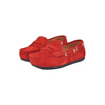Mocasini baieti -  piele intoarsa - comozi - LF01R
