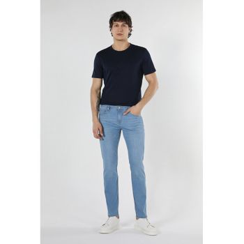 Pantaloni De Barbati Albastru deschis Straight Fit 044 KARL 8683197213846